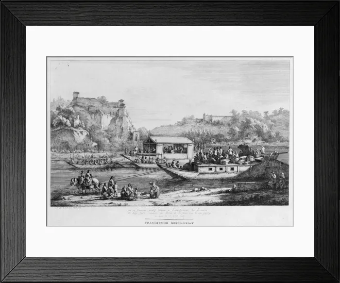 Framed Print : Boat Trip on the Seine, 1803