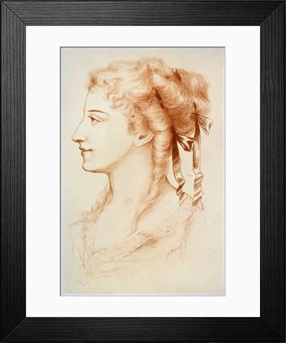 Framed Print : Portrait of a young Lady, 19th century Framed Print : Portrait of a young Lady, 19th century
