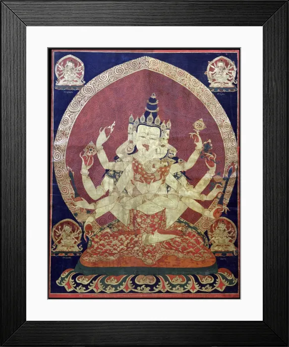 Framed Print : Guhyasamaja Akshobhyavajra (Thanka), 17th century Framed Print : Guhyasamaja Akshobhyavajra (Thanka), 17th century