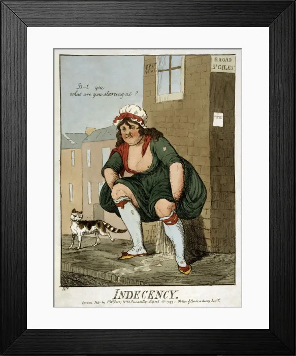 Framed Print : Indecency, 1799 Framed Print : Indecency, 1799