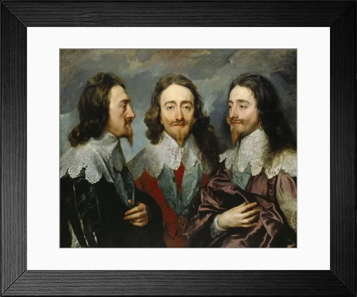 Framed Print : Charles I, King of England (1600-1649), from Three Angles (The Triple Portrait), 1636 Framed Print : Charles I, King of England (1600-1649), from Three Angles (The Triple Portrait), 1636