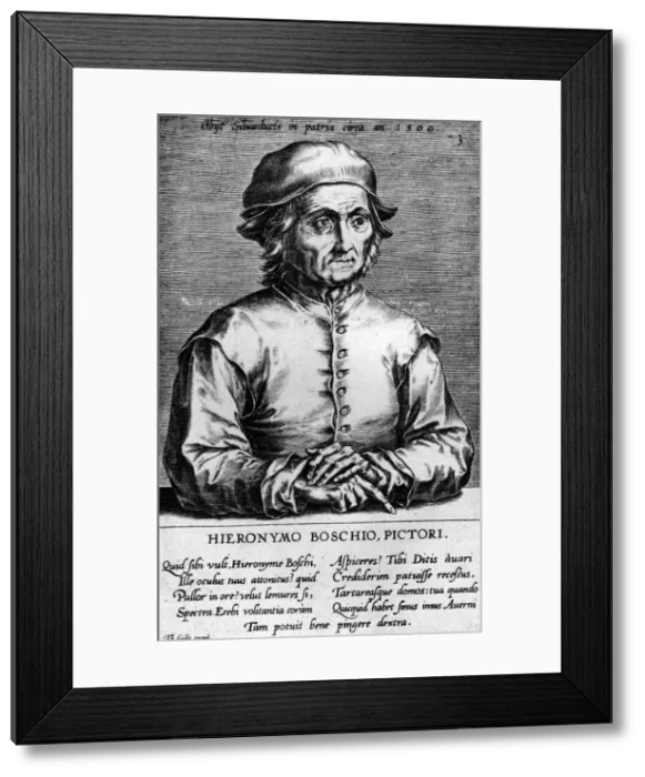 Framed Print : Portrait of Hieronymus Bosch, 1570s Framed Print : Portrait of Hieronymus Bosch, 1570s