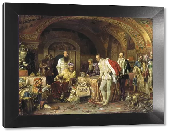 Ivan IV of Russia demonstrates his treasures to the ambassador of Queen Elizabeth I of England, 1875