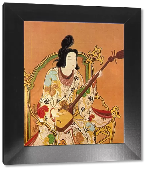 A Girl Playing a Shamisen, second half of the 17th century