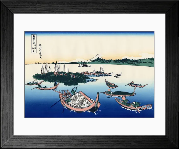 Framed Print : Tsukuda Island in Musashi Province, 1830-1833 Framed Print : Tsukuda Island in Musashi Province, 1830-1833