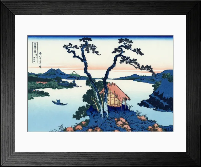 Framed Print : Lake Suwa in the Shinano province, 1830-1833 Framed Print : Lake Suwa in the Shinano province, 1830-1833