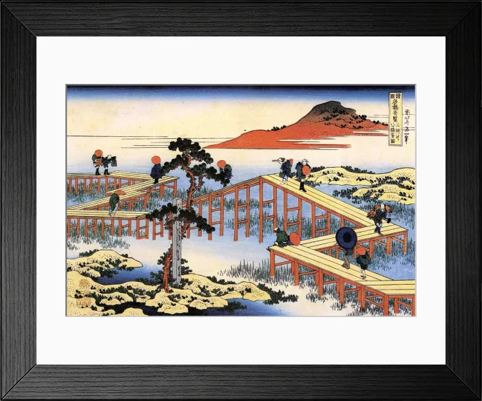 Framed Print : Yatsuhashi in Mikawa Province, c1835 Framed Print : Yatsuhashi in Mikawa Province, c1835