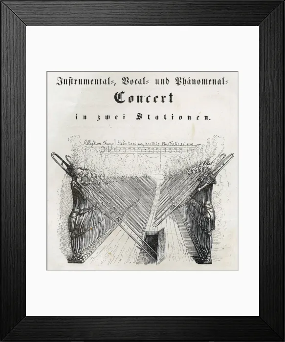 Framed Print : Instrumental Vocal and Phenomenal Concert, 1844 Framed Print : Instrumental Vocal and Phenomenal Concert, 1844