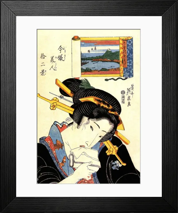 Framed Print : From the series The Beauties of Tokaido, 1830-1835 Framed Print : From the series The Beauties of Tokaido, 1830-1835