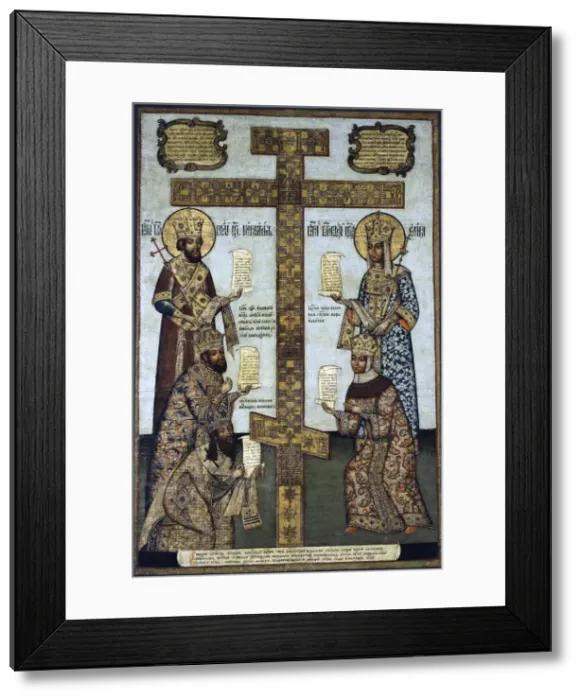 Framed Print : The True Cross from the Kiy Island, 1670s Framed Print : The True Cross from the Kiy Island, 1670s