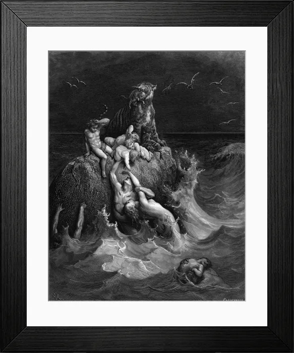 Framed Print : The Deluge, 1866 Framed Print : The Deluge, 1866