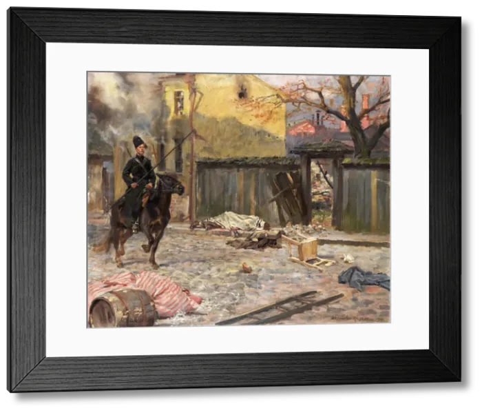 Framed Print : The Raid (Pogrom), 1907 Framed Print : The Raid (Pogrom), 1907