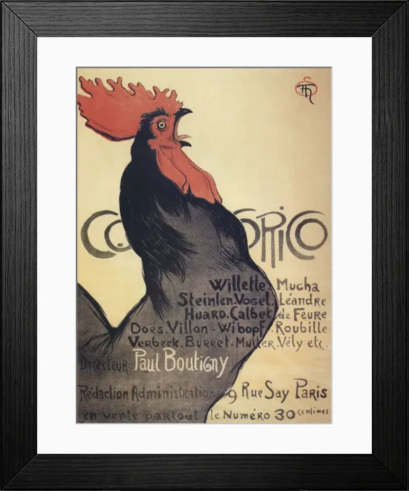 Framed Print : Cocorico, poster, 1899 Framed Print : Cocorico, poster, 1899
