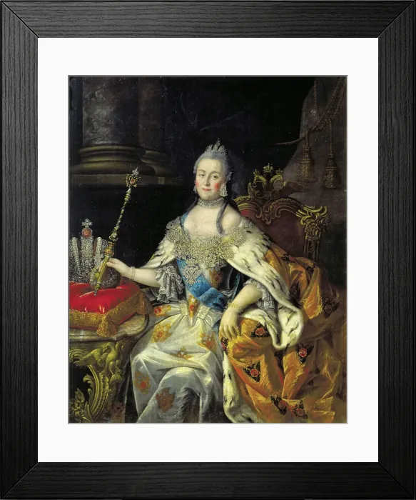 Framed Print : Portrait of Empress Catherine II (1729-1796), 1766 Framed Print : Portrait of Empress Catherine II (1729-1796), 1766