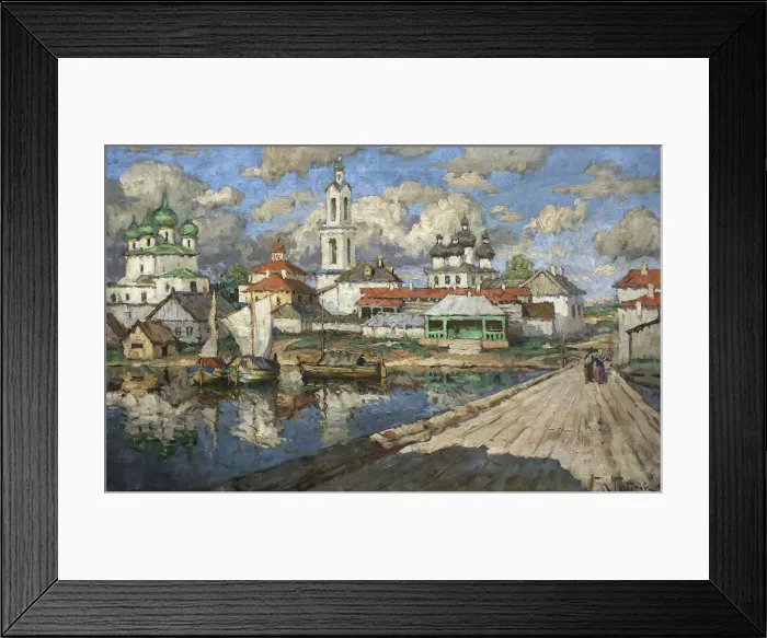 Framed Print : View of an Old Town, 1919 Framed Print : View of an Old Town, 1919
