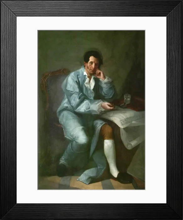 Framed Print : Portrait of the architect Jean-Baptiste Vallin de la Mothe, (1729-1800) Framed Print : Portrait of the architect Jean-Baptiste Vallin de la Mothe, (1729-1800)