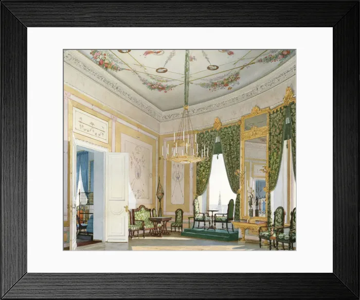 Framed Print : Corner living room of the Nicholas Palace in the Moscow Kremlin, 1847 Framed Print : Corner living room of the Nicholas Palace in the Moscow Kremlin, 1847