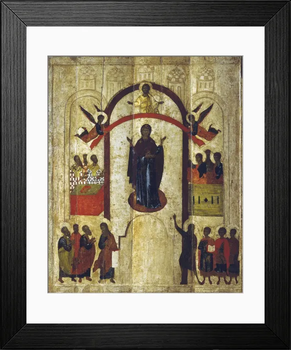 Framed Print : The Protection of the Mother of God (Pokrov), c1399 Framed Print : The Protection of the Mother of God (Pokrov), c1399