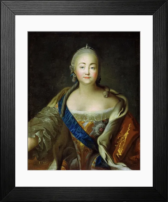 Framed Print : Portrait of Empress Elisabeth (1709-1762), 1750s-1760s Framed Print : Portrait of Empress Elisabeth (1709-1762), 1750s-1760s
