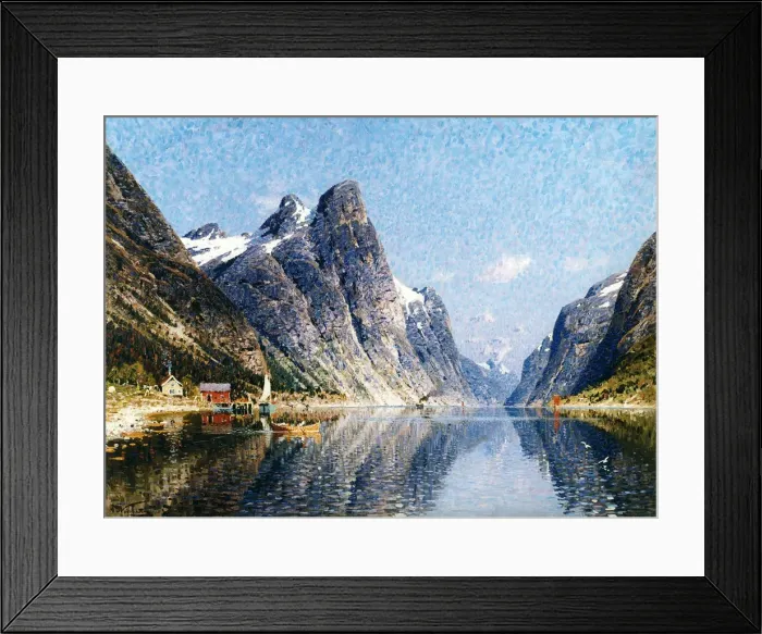 Framed Print : A Norweigan Fjord Scene Framed Print : A Norweigan Fjord Scene