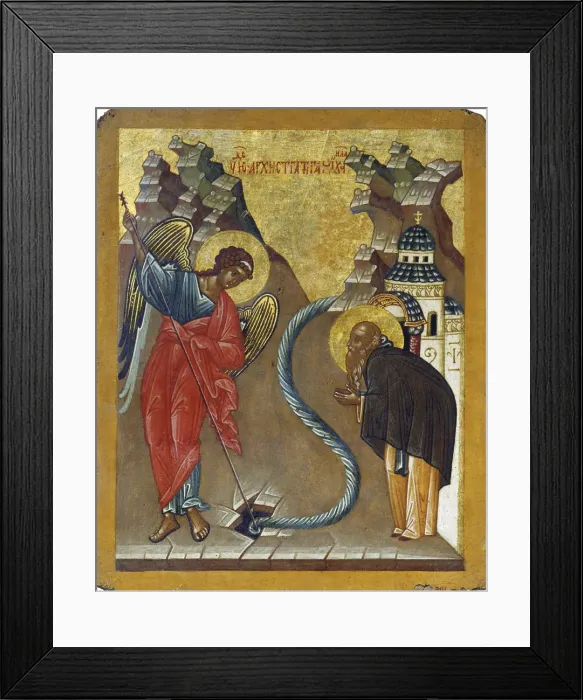 Framed Print : The Miracle of the Archangel Michael at Chonae, late 15th century Framed Print : The Miracle of the Archangel Michael at Chonae, late 15th century