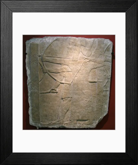 Framed Print : Assyrian warriors, 8th century BC Framed Print : Assyrian warriors, 8th century BC