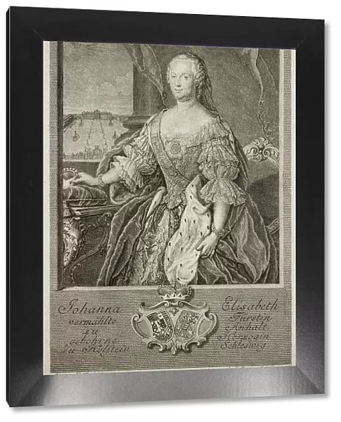 Portrait of Johanna-Elizabeth, Electress of Anhalt-Zerbst (1712-1760), Mother of Catherine II, 1756