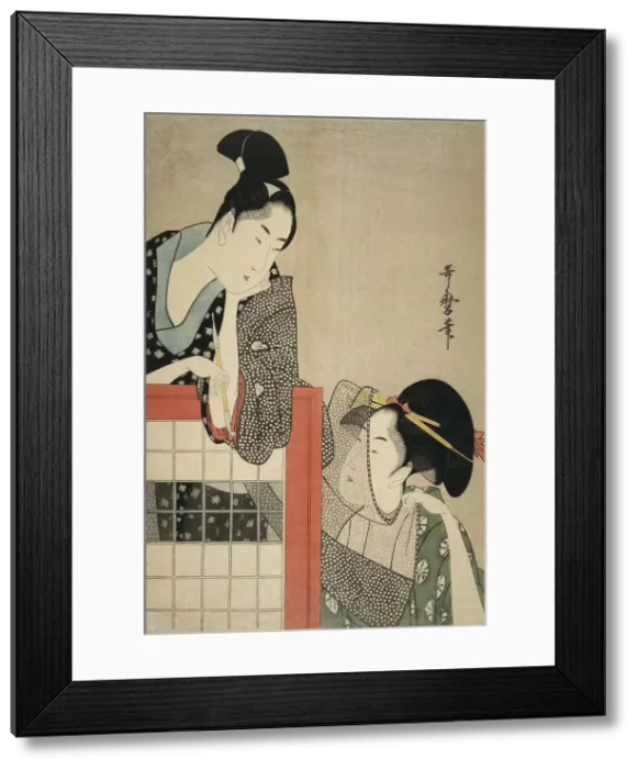 Framed Print : Lady and Gentleman by a Screen, 1797 Framed Print : Lady and Gentleman by a Screen, 1797