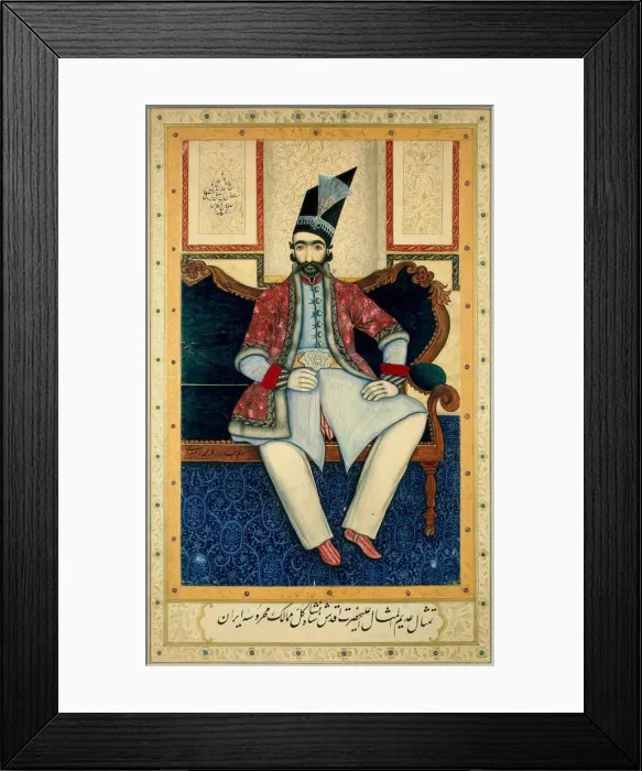 Framed Print : Portrait of Naser al-Din Shah Qajar (1831-1896), 1850s Framed Print : Portrait of Naser al-Din Shah Qajar (1831-1896), 1850s