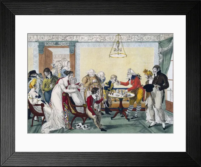Framed Print : Card Game, first quarter of 19th century Framed Print : Card Game, first quarter of 19th century
