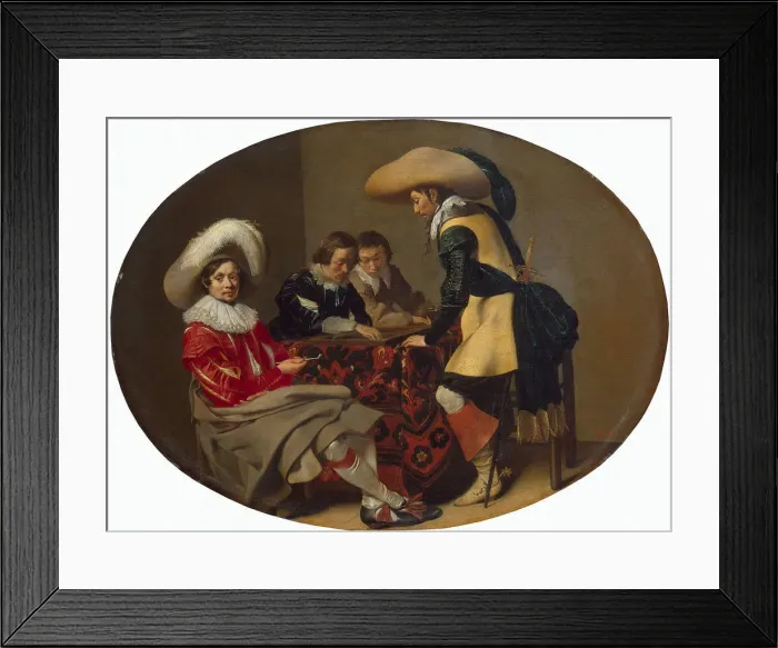 Framed Print : Tric-Trac Players, c1630 Framed Print : Tric-Trac Players, c1630