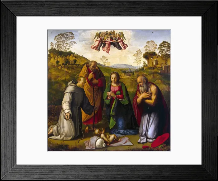 Framed Print : The Virgin with Child and Saints Francis and Jerome, 1510s Framed Print : The Virgin with Child and Saints Francis and Jerome, 1510s
