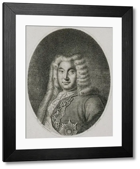 Framed Print : Portrait of Vice-Chancellor Count Andrey Ostermann (1687-1747), c1812 Framed Print : Portrait of Vice-Chancellor Count Andrey Ostermann (1687-1747), c1812