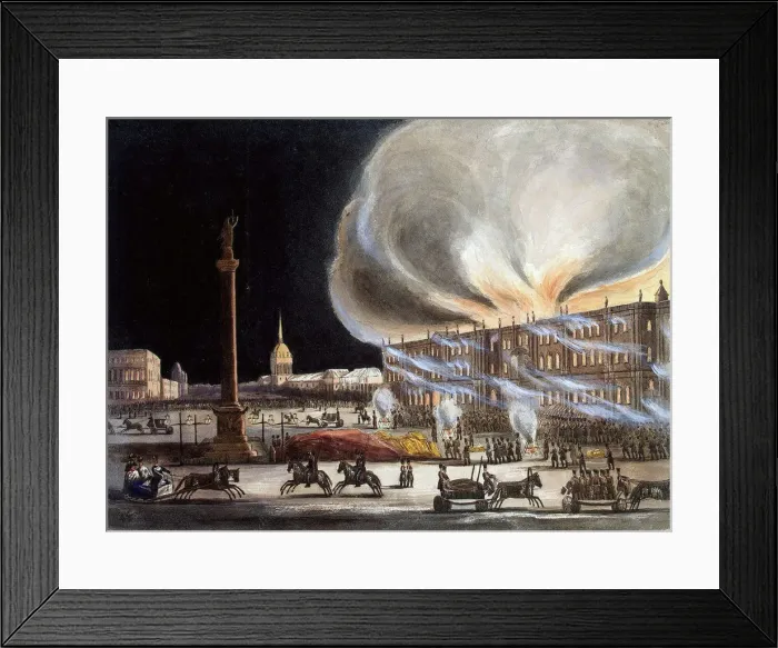 Framed Print : Fire in the Winter Palace in December 1837, (1838) Framed Print : Fire in the Winter Palace in December 1837, (1838)