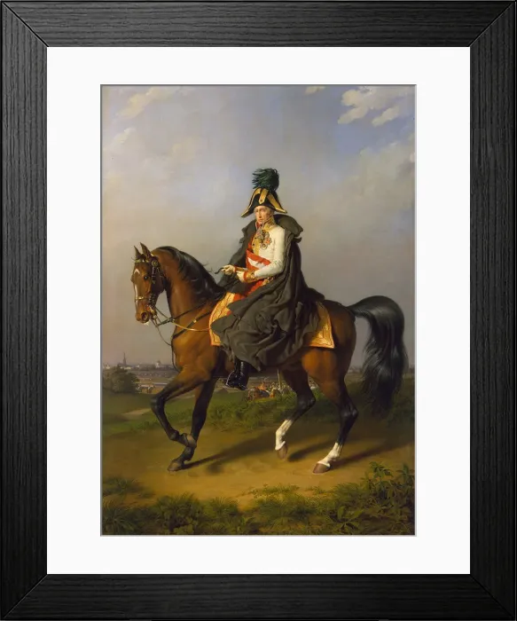 Framed Print : Equestrian Portrait of Holy Roman Emperor Francis II, (1768-1835), 1832 Framed Print : Equestrian Portrait of Holy Roman Emperor Francis II, (1768-1835), 1832