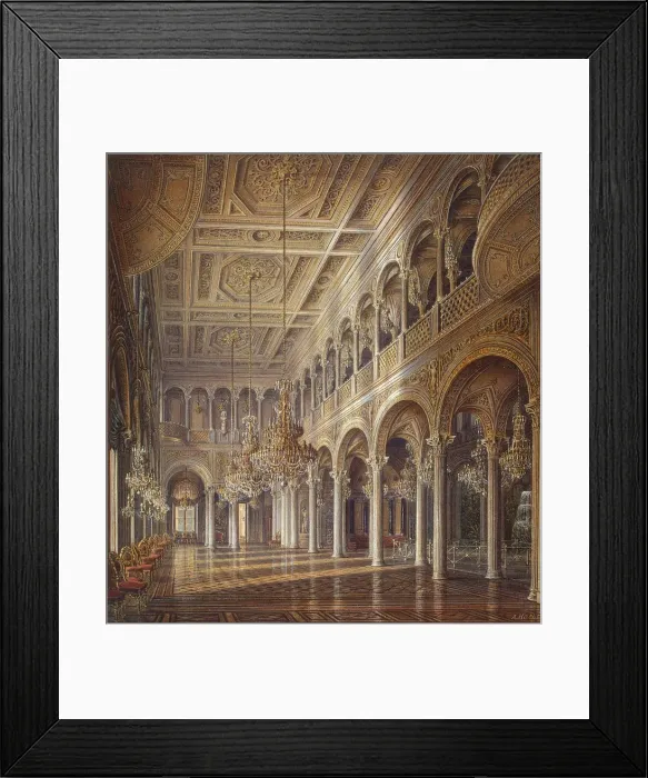 Framed Print : Interiors of the Small Hermitage, The Pavilion Hall, middle of the 19th century Framed Print : Interiors of the Small Hermitage, The Pavilion Hall, middle of the 19th century