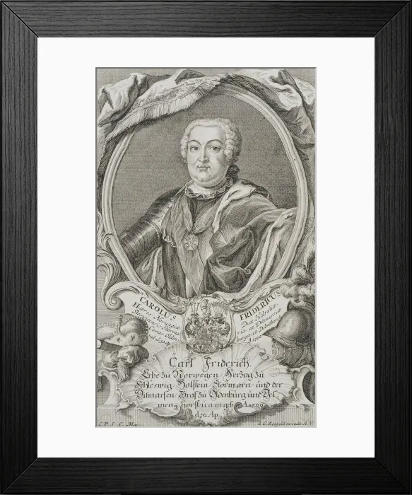 Framed Print : Portrait of Duke Charles Frederick of Holstein-Gottorp (1700-1739), middle of the 18th century