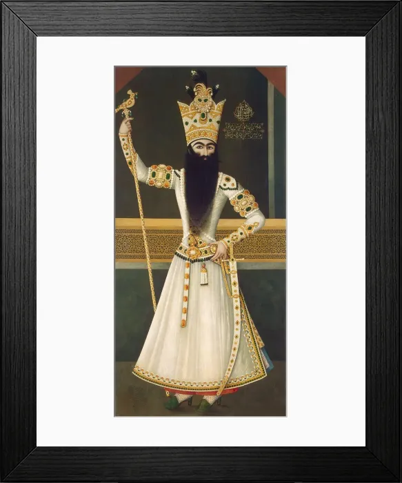 Framed Print : Portrait of Fath Ali Shah Standing, (1797-1834), 1810 Framed Print : Portrait of Fath Ali Shah Standing, (1797-1834), 1810