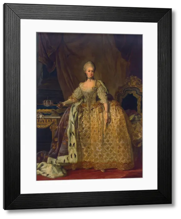 Framed Print : Portrait of Sophia Magdalen of Brandenburg-Kulmbach, (1700-1770), 1773-1776 Framed Print : Portrait of Sophia Magdalen of Brandenburg-Kulmbach, (1700-1770), 1773-1776