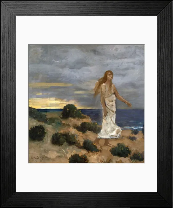 Framed Print : Woman on the Beach, 1887 Framed Print : Woman on the Beach, 1887