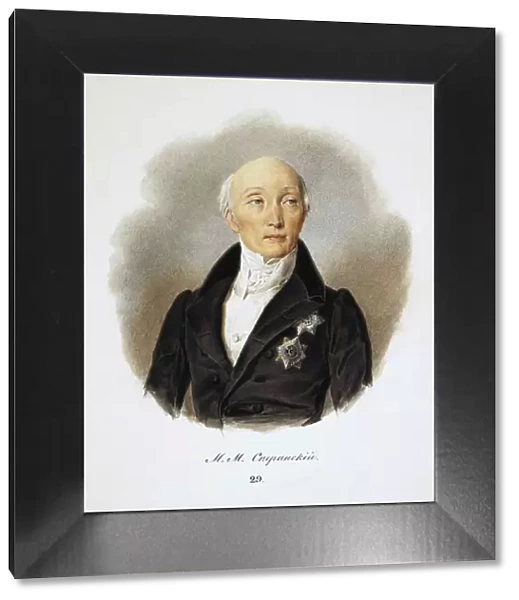 Portrait of the Secretary of State and reformers Count Michail Speransky, (1772-1839), 1839