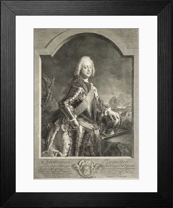 Framed Print : Portrait of Christian August, Prince of Anhalt-Zerbst (1690-1747), 1750 Framed Print : Portrait of Christian August, Prince of Anhalt-Zerbst (1690-1747), 1750