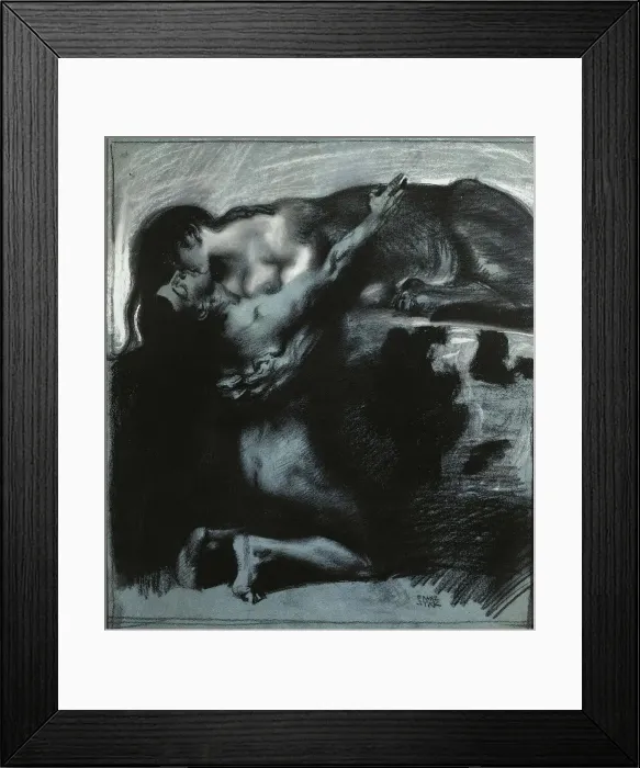 Framed Print : Kiss of a Sphinx, between 1890 and 1914 Framed Print : Kiss of a Sphinx, between 1890 and 1914