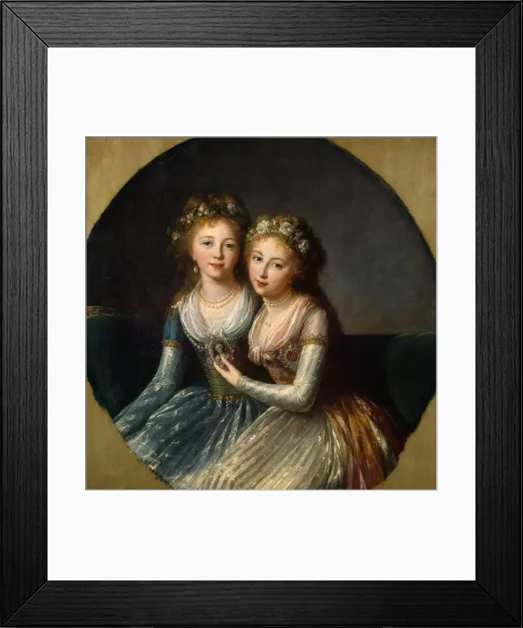 Framed Print : Portrait of the Daughters of Emperor Paul I, 1796 Framed Print : Portrait of the Daughters of Emperor Paul I, 1796