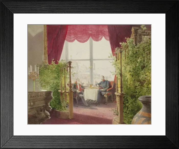 Framed Print : Breakfast of Emperors Alexander II and William I in the Winter Palace, 1873 Framed Print : Breakfast of Emperors Alexander II and William I in the Winter Palace, 1873