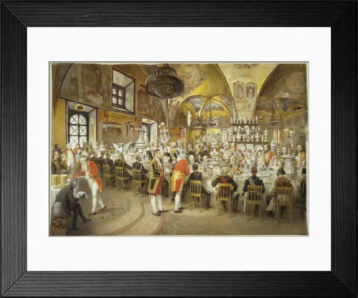Framed Print : Ceremonial Dinner in the Palace of the Facets in the Moscow Kremlin, 1883-1895 Framed Print : Ceremonial Dinner in the Palace of the Facets in the Moscow Kremlin, 1883-1895