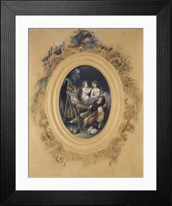 Framed Print : Self-Portrait as a Caricature, 1861 Framed Print : Self-Portrait as a Caricature, 1861