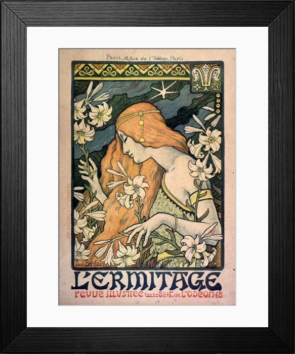 Framed Print : L Ermitage, revue illustree, poster, 1897