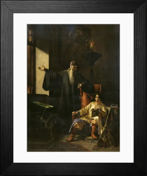 Framed Print : Ivan the Terrible and the priest Silvester during the Fire of Moscow on 1547, 1856 Framed Print : Ivan the Terrible and the priest Silvester during the Fire of Moscow on 1547, 1856