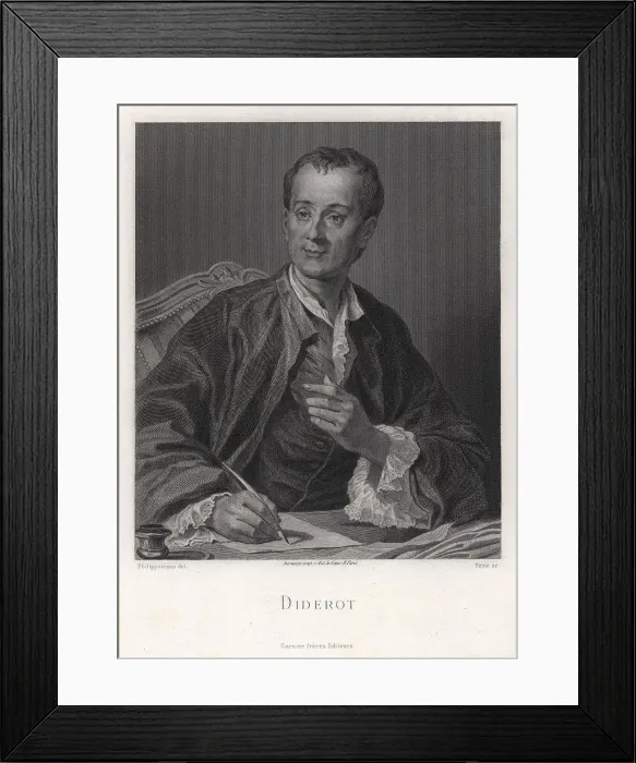 Framed Print : Portrait of the writer, essayist and philosopher Denis Diderot (1713-1784), middle of the 18th centu Framed Print : Portrait of the writer, essayist and philosopher Denis Diderot (1713-1784), middle of the 18th centu